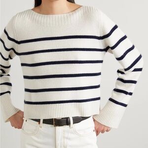 Joie Size Small La Linga Breton Cashmere Striped Boatneck Sweater